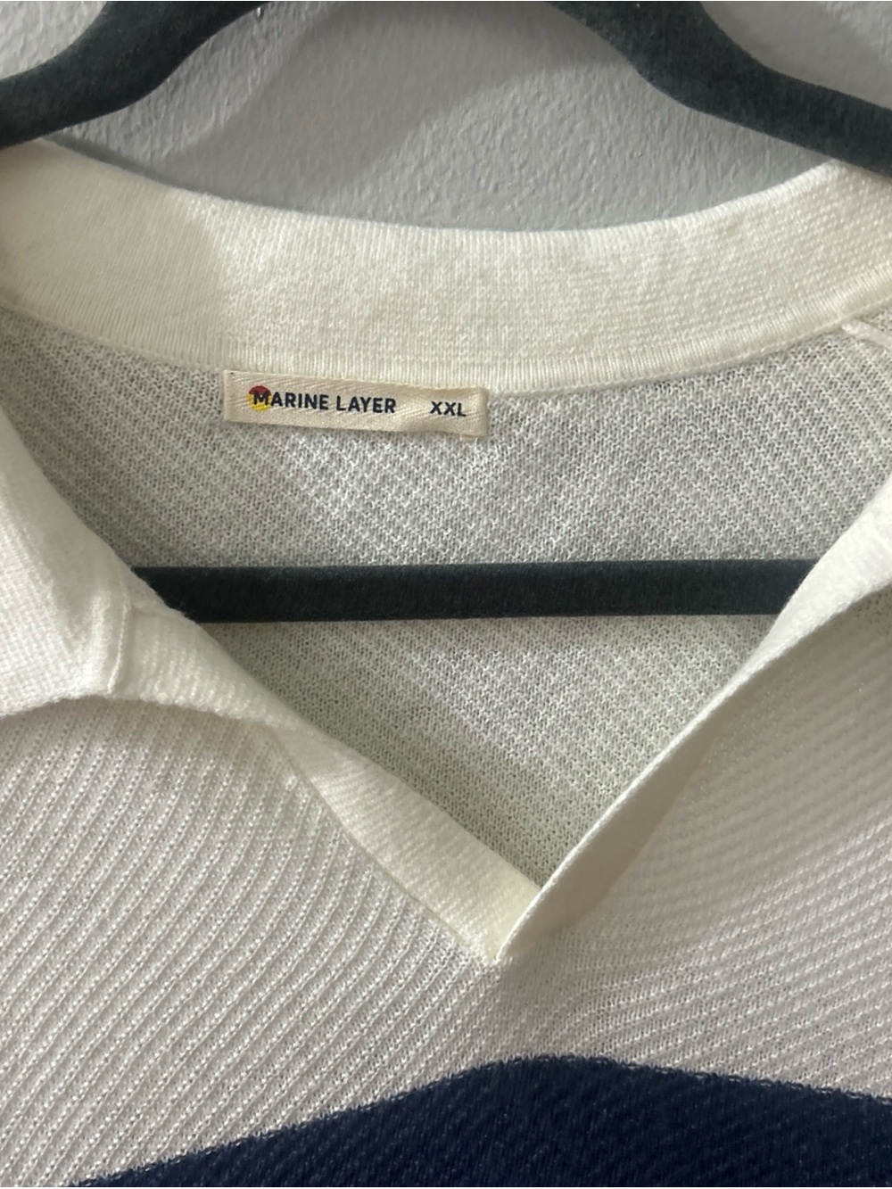 Marine Layer Greyson Men’s V Neck Johnny Collar 100 % Cotton Sweater Size XXL - Picture 2 of 6